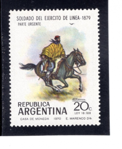 ARGENTINA(�Ƹ���Ƽ��)-#944-20c-GALLOPING MESSENGER OF FIELD ARMY(�������� ����)-1970.10.17��
