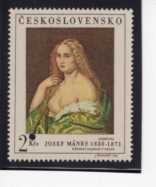 CZECHOSLOVAKIA(ü�ڽ��ι�Ű��)-#1552-2k-JOSEFINA, BY JOSEF MANES(������ ���׽�, �似�ǳ�, 1855)-1968.6.21��