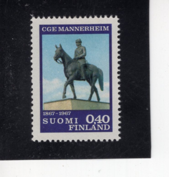 FINLAND(�ɶ���)-#446-40p-MANNERHELM MONUMENT BY AIMO TUKIAINEN(���׸����� ������ û�� �⸶��)-1967.6.4��