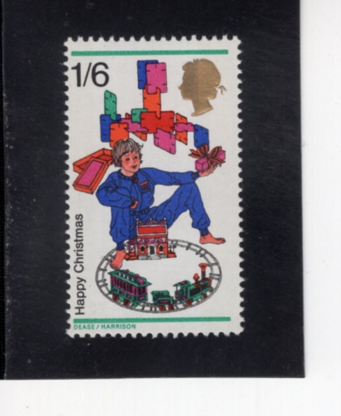 GREAT BRITAIN(����)-#574-1sh6p-BOY WITH TOY TRAIN AND BUILDING BLOCKS(�峲�� ����)-1968.11.25��