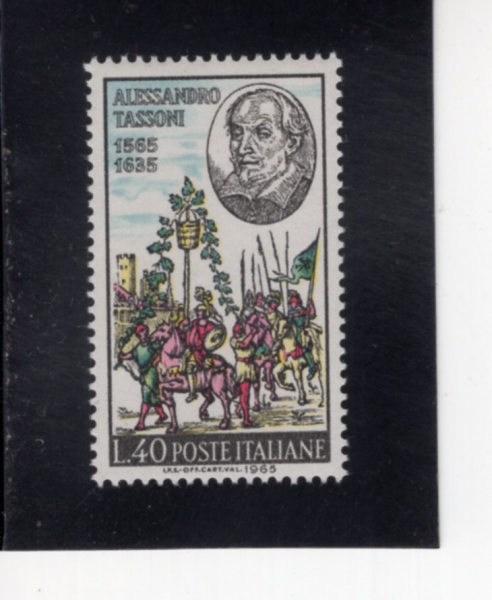 ITALY(��Ż����)-#914-40 I-ALESSANDRO TASSONI AND SCENE FROM \"SECCIA RAPITA\"(�˷����� Ÿ�Ҵ�, �������� �絿��)-1965.9.20��