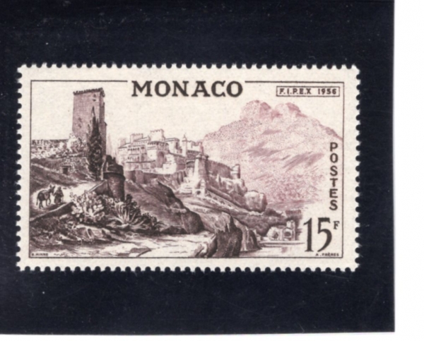 MONACO(����)-#358-15fr-PALACE OF MONACO, C. 1790(���� ������ ����)-1956.4.3��