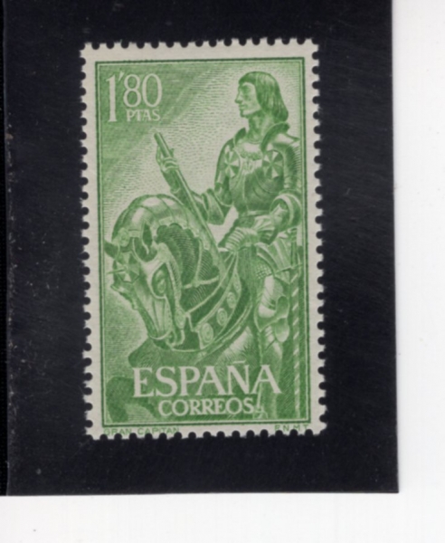 SPAIN(������)-#866-1.80p-GONZALO DE CORDOBA(���� �丣������ �� �ڸ�����)-1958.2.28��