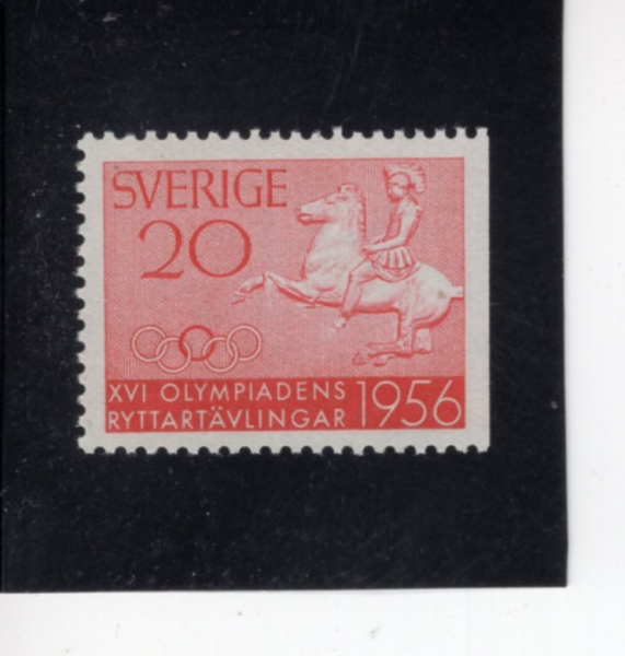 SWEDEN(������)-#490-20o-GREEK HORSEMAN(Ʈ��Ű�� ���)-1956.4.16��