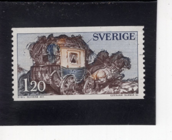 SWEDEN(������)-#751A-1.20k-MAIL COACH, BY ELGIL SCHWAB(���̱� ����, ���� ����)-1971��