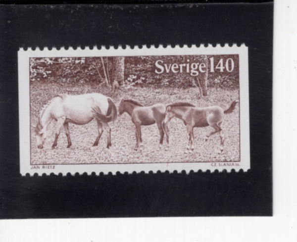 SWEDEN(������)-#1214-1.40k-GOTLAND PONIES(��Ʋ���� ����)-1977.9.8��