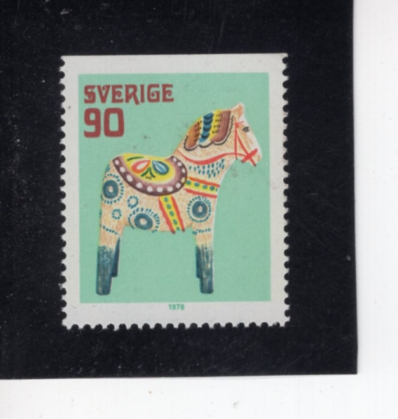 SWEDEN(������)-#1267-90o-DELECARLIAN WOODEN HORSE(�޶� ��)-1978.11.14��