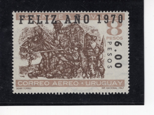 URUGUAY(������)-#C356-6p on 8p-DON QUIXOTE AND SANCHO PANZA, PAINTED BY DENRY TORRES(��Űȣ�׿� ����)-1969.12.24��
