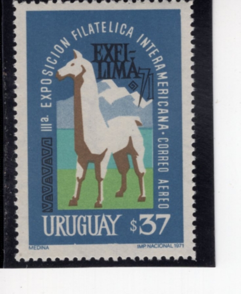 URUGUAY(������)-#C381-37p-LLAMA AND MOUNTAINS(��, ��)-1971.12.30��
