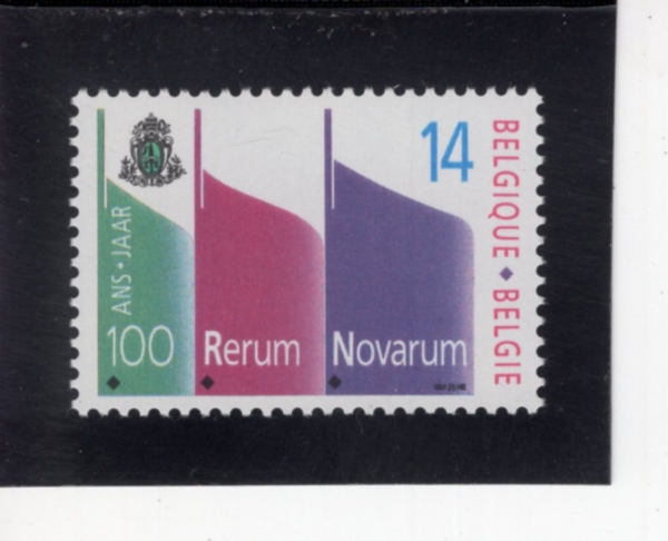 BELGIUM(���⿡)-#1401-14fr-RERUM NOVARUM ENCYCLICAL, CENT.(���� ��ٷ�)-1991.5.13��