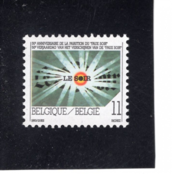 BELGIUM(���⿡)-#1509-11fr-PUBLICATION OF \"FAUX SOIR\", 50TH ANNIV.(\