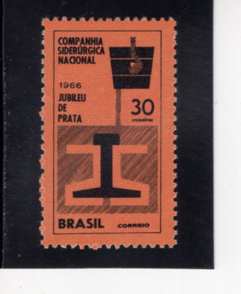 BRAZIL(�����)-#1017-30cr-POURING LADLE AND STEEL BEAM(����, ��ö ��)-1966.4.16��
