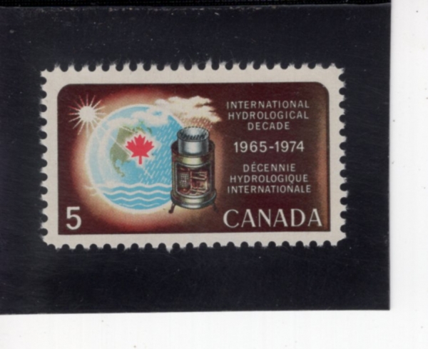 CANADA(ĳ����)-#481-5c-WEIGHING RAIN GAUGE, WORLD MAP AND MAPLE LEAF(��������, ��������, ��ǳ��)-1968.5.8��