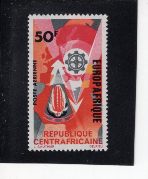 CENTRAL AFRICAN REPUBLIC(�߾Ӿ�����ī ��ȭ��)-#C42-50fr-EXCHANGE OF AGRICULTURAL AND INDUSTRIAL PRODUCTS BETWEEN AFRICA AND EUROPE(������ī�� ������ ����)-1966.12.5��