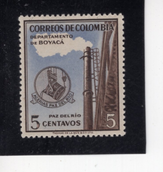 CHILE(ĥ��)-#647-5c-STEEL MILL, BOYACA(����ī ��ö��)-1956��