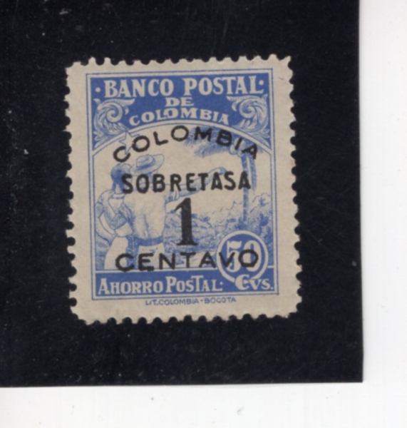 COLOMBIA(�ݷҺ��)-#RA39-1c on 50c-FARMER AND WIFE(���)-1948��