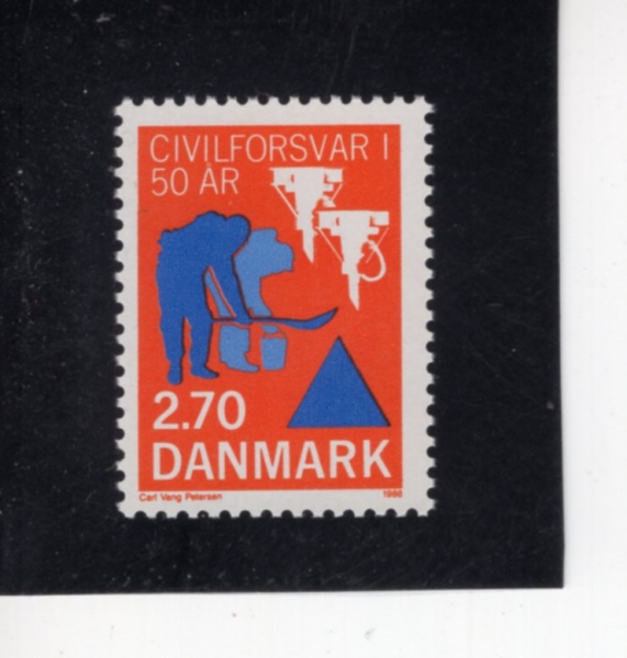 DENMARK(����ũ)-#851-2.70k-DANISH CIVIL DEFENCE AND EMERGENCY PLANNING AGENCY, 50TH ANNIV.(�ι���, ����ȹ�� 50�ֳ�)-1988.4.7��
