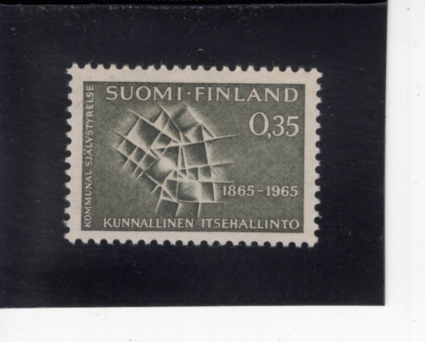 FINLAND(����Ʈ)-#428-35p-DESIGN FROM CENTENARY MEDAL(���׳ʸ� �޴�)-1965.2.5��