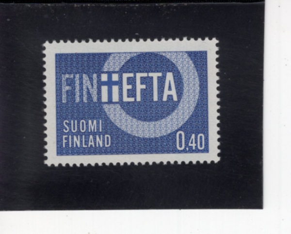 FINLAND(����Ʈ)-#444-40p-\"FINEFTA\" FINNISH FLAG AND CIRCLE(�ɶ��� ��߰� ��)-1967.2.15��