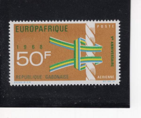 GABON(����)-#C67-50fr-STYLIZED KNOT(��Ÿ��ȭ�� �ŵ�)-1968.7.23��