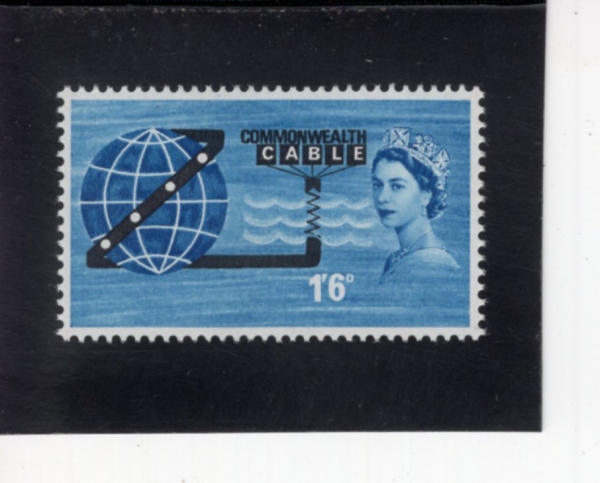 GREAT BRITAIN(����)-#401-1sh6p-CABLE AROUND WORLD AND UNDER SEA(���� ���̺� ����)-1963.12.3��