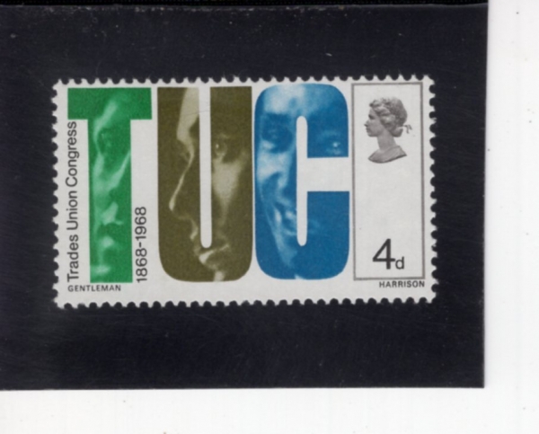 GREAT BRITAIN(����)-#564-4p-LETTERS \"TUC\" AND FACES(TUC, ��)-1968.5.29��