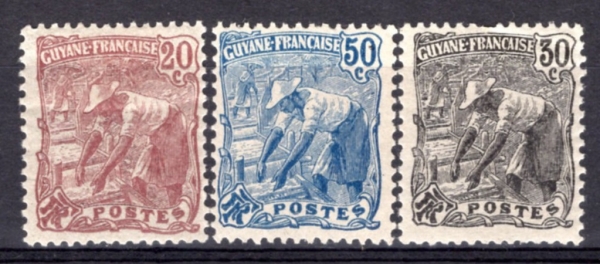 FRENCH GUIANA(�������� ��Ƴ�)-#A14(3��)-WASHING GOLD(�� ��ô)-1905��
