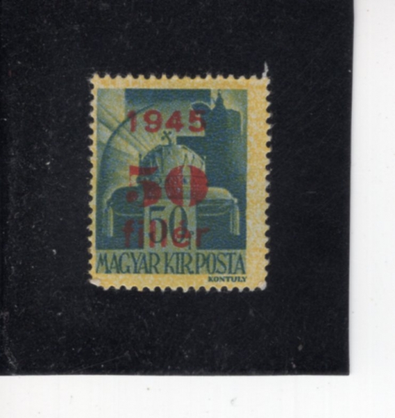 HUNGARY(�밡��)-#680-50f on 50f-CROWN OF ST. STEPHEN(�� ������ �հ�)-1945��