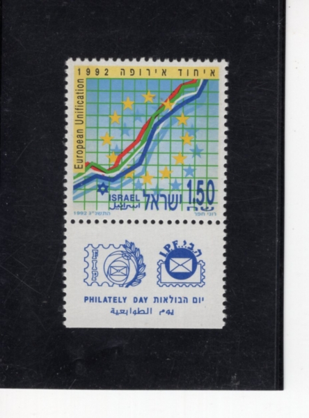 ISRAEL(�̽���)-TAB-#1129-1.50s-EUROPEAN UNIFICATION(���� ����)-1992.12.8��