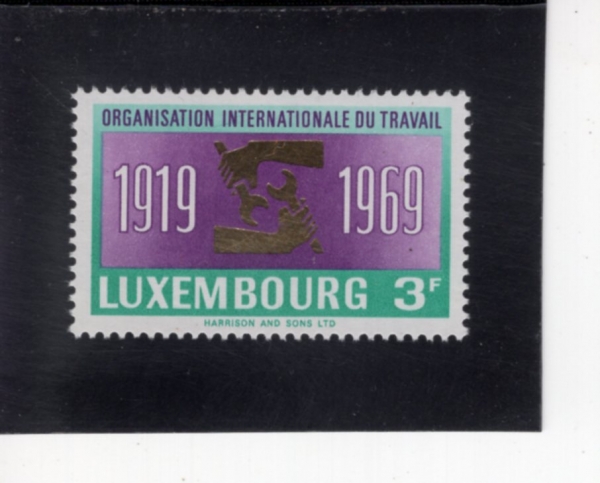 LUXEMBOURG(����θ�ũ)-#479-3fr-ILO, 50TH ANNIV.(�����뵿�ⱸ 50�ֳ�)-1969.5.19��