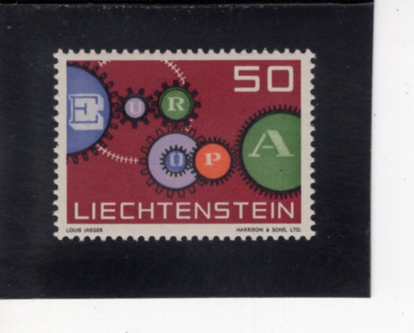 LIECHTENSTEIN(�����ٽ�Ÿ��)-#368-50rp-COGWHEELS(��Ϲ���)-1961.10.3��