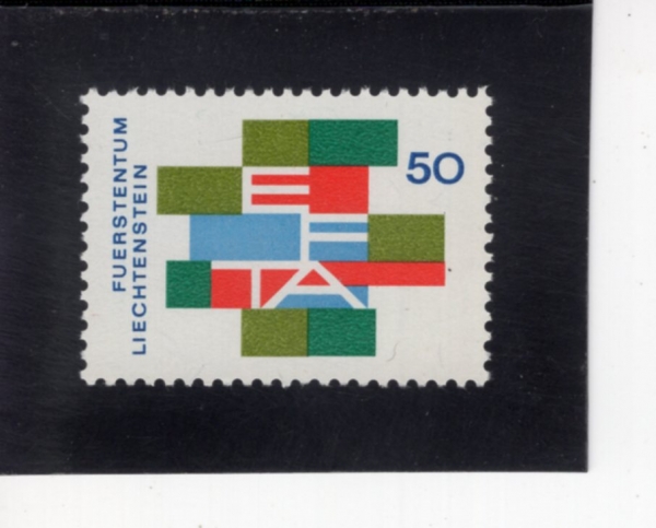 LIECHTENSTEIN(�����ٽ�Ÿ��)-#425-50rp-EFTA EMBLEM(����������������)-1967.9.28��