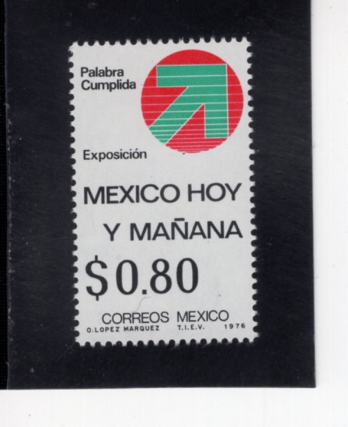 MEXICO(�߽���)-#1148-80c-EXHIBITION EMBLEM(����ȸ)-1976.9.2��