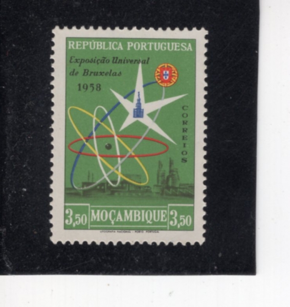 MOZAMBIQUE(�����ũ)-#403-3.50e-EXHIBITION EMBLEMS AND VIEW(����ȸ)-1958.10.8��
