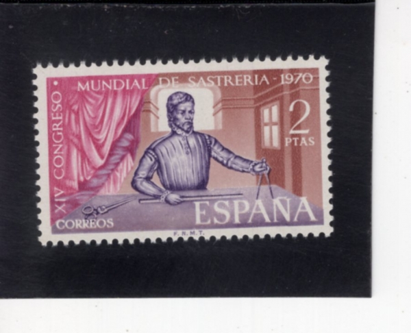 SPAIN(������)-#1622-2p-TAILOR, FROM BOOK PUBLISHED IN MADRID, 1589(��� ���� ������)-1970.8.18��