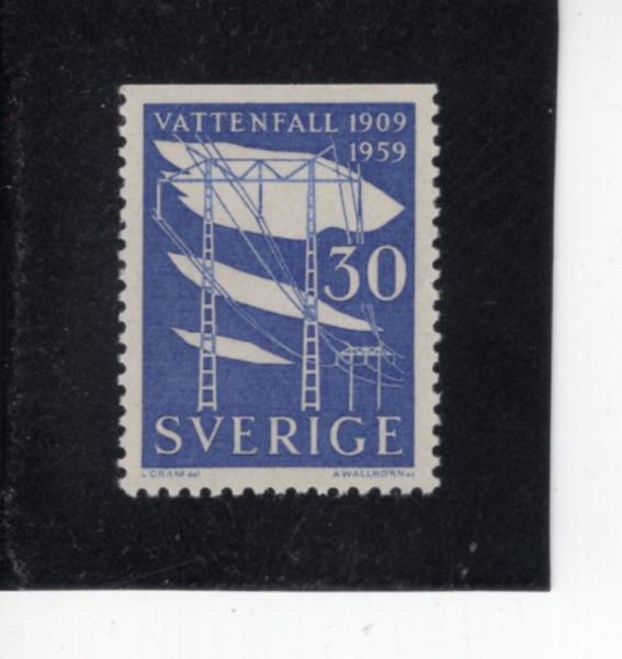 SWEDEN(������)-#540-30o-ELECTRIC POWER LINE(���� ���¼�)-1959.1.20��