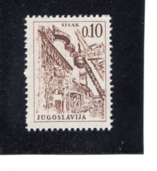 YUGOSLAVIA(����������)-#831-10p-SISAK STEEL WORKS(�����ڶ� �û�)-1966��