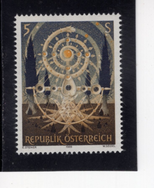 AUSTRIA(����Ʈ����)-#1481-5s-LEBENSBAUM, BY ERNST STEINER(������Ʈ ��Ÿ�̳�, ������ ����)-1989.10.10��