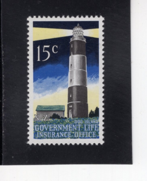 NEW ZEALAND(��������)-#OY48-15c-DOG ISLAND LIGHTHOUSE(���� ���Ϸ��� ���)-1969.3.27��