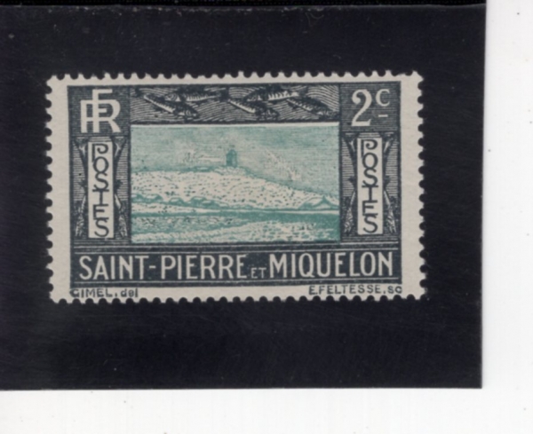 ST.PIERRE & MIQUELON(����Ʈ �ǿ��� �� ������)-#137-2c-LIGHTHOUSE AND FISH(���, ������)-1932��