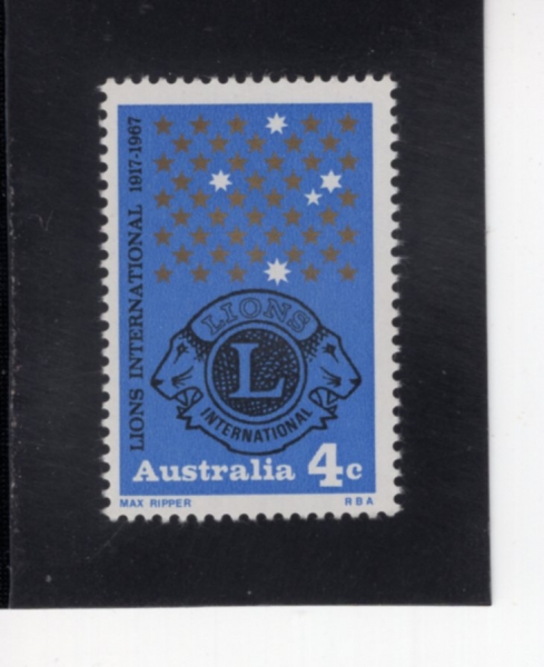 AUSTRALIA(����Ʈ���ϸ���)-#426-4c-LIONS INTL., 50TH ANNIV.(���� ���̿½� 50�ֳ�)-1967.6.7��