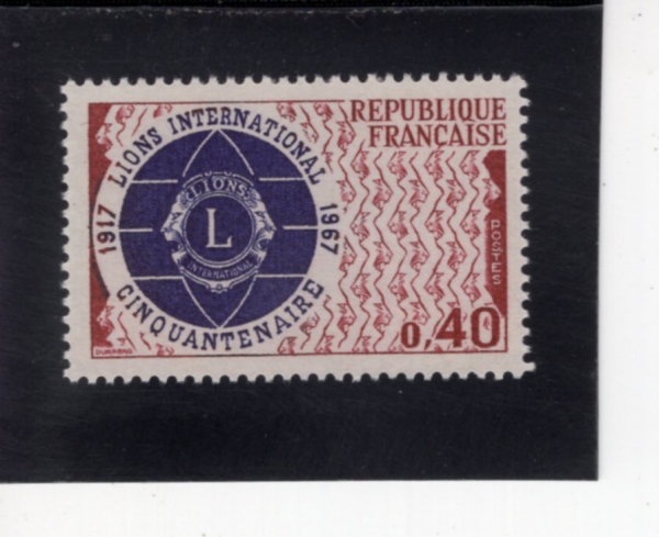 FRANCE(������)-#1196-40c-LIONS INTL. EMBLEM(���� ���̿½�)-1967.10.28��