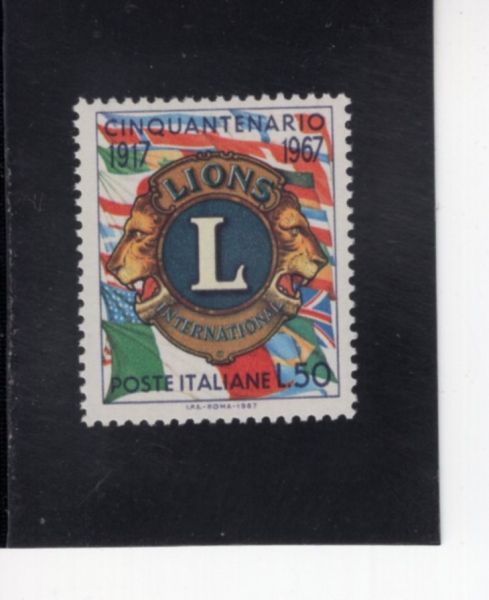 ITALY(��Ż����)-#974-50 I-LIONS INTL. EMBLEM(���� ���̿½�)-1967.10.30��