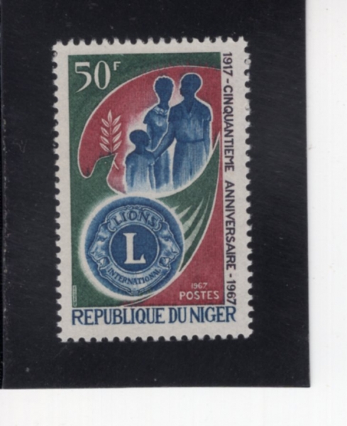 NIGER(������)-#194-50fr-LIONS INTL. EMBLEM AND FAMILY(���� ���̿½�, ����)-1967.5.4��