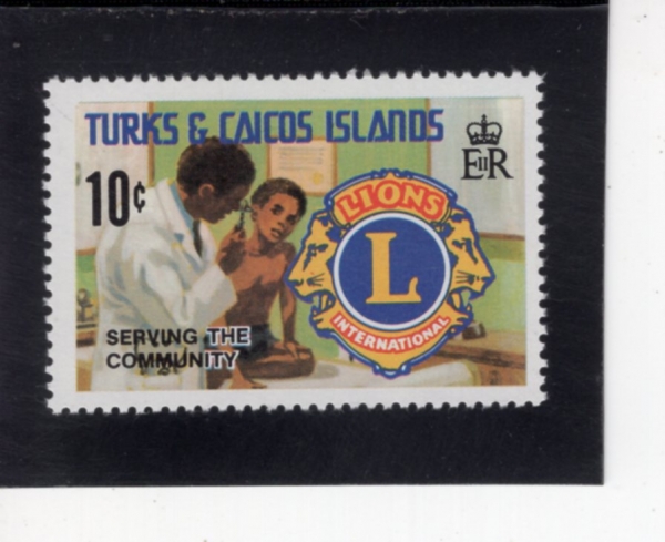 TURKS & CAICOS ISLANDS(��ũ�� ����Ŀ�� ����)-#452-10c-MEDICAL EXAMINATION AND LIONS INTL. EMBLEM(���� ����, ���� ���̿½�)-1990.10.8��