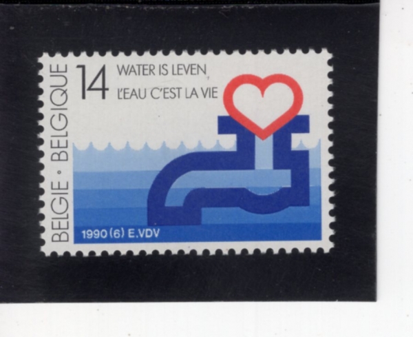 BELGIUM(���⿡)-#1340-14fr-WATER MEANS LIFE(���� ����)-1990.4.2��