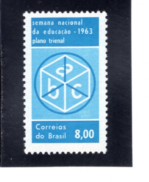 BRAZIL(�����)-#955-8cr-\"ABC\" IN GEOMETRIC FORM(�������� ������ ABC)-1963.4.22��