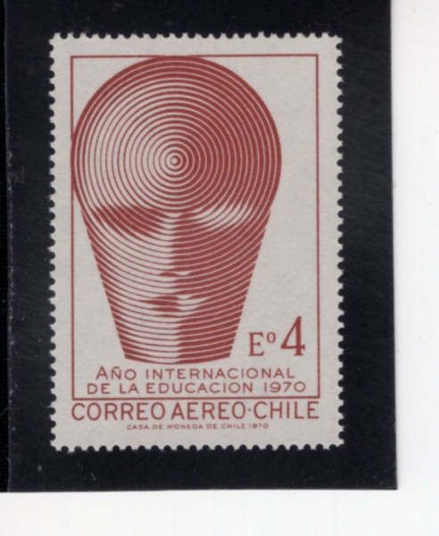 CHILE(ĥ��)-#C302-4e-EDUCATION YEAR EMBLEM(������ ��)-1970.7.17��