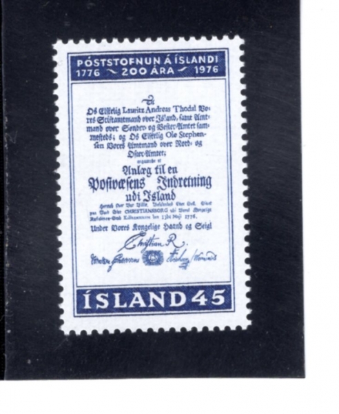 ICELAND(���̽�����)-#494-45k-CONCLUSION OF DECREE WITH SIGNATURES(���� ������ �չ���)-1976.9.22��