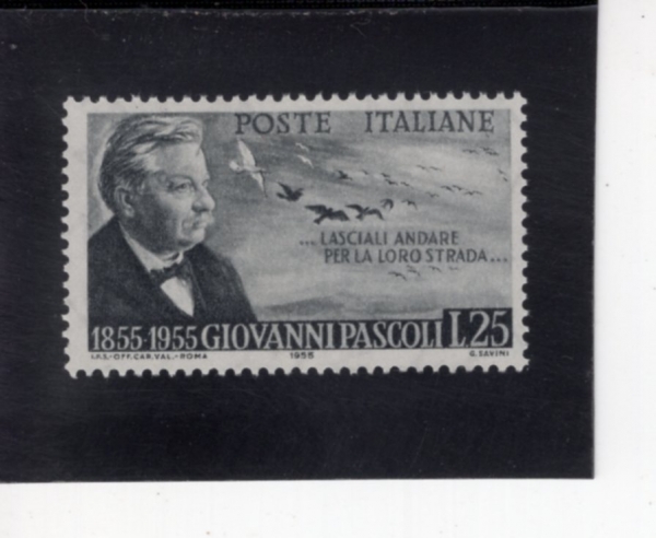 ITALY(��Ż����)-#704-25 I-GIOVANNI PASCOLI(���ݴ� �Ľ��ݸ�)-1955.12.31��